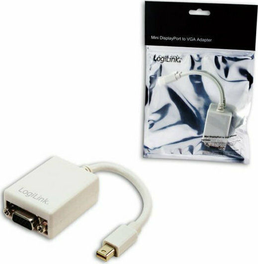 Aculine AD-003 Converter mini DisplayPort male to VGA female White 1pcs