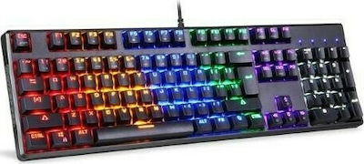 Motospeed CK107 Gaming Tastatură Mecanică cu Outemu Albastru switch-uri și iluminare RGB (Engleză US) Gri