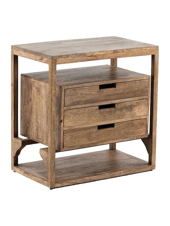 Carlton Bedside Table of Solid Wood 65x38x65cm