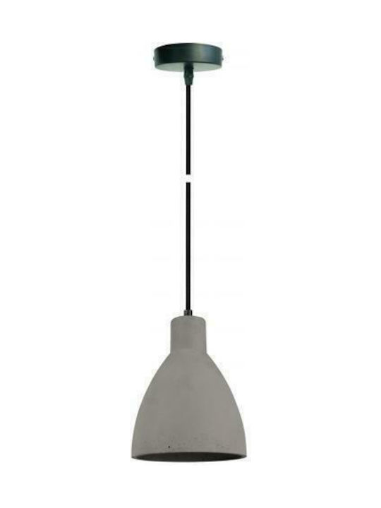 VK Lighting VK/09063 Pendant Light Gray Bell with Socket E27