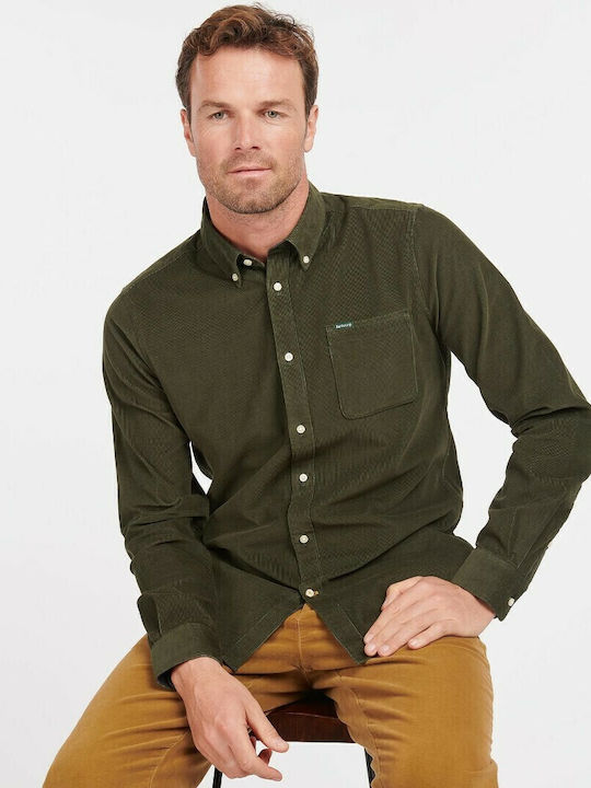 Ramsey Long-sleeved Corduroy Shirt Green