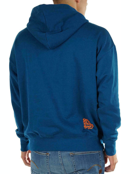 G-Star Raw Men's Sweatshirt with Hood and Pockets Blue