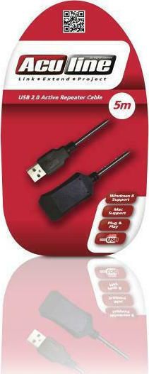 Aculine USB 2.0 Cable USB-A male - USB-A female 5m (RUSB-001)