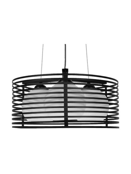 GloboStar Industrial Kevia Deckenleuchte Schwarz Raster mit Lampenbirnensockel E27 40x40x17.5cm