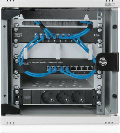 Digitus Wall Mounted Rack Cabinet 6U 31.2x30x33cm White DN-10-05U-1