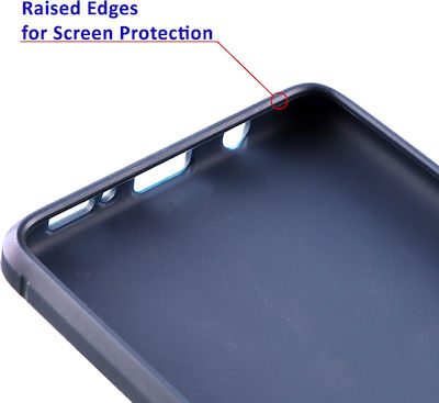 Volte-Tel Carbon Camera Protective Coperta din spate Silicon rezistent Albastru (Redmi Note 8) 8295232