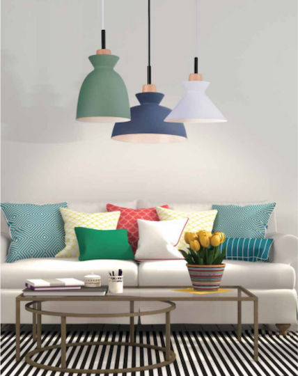 Zambelis Lights Pendant Light Green Bell with Socket E27 20cm