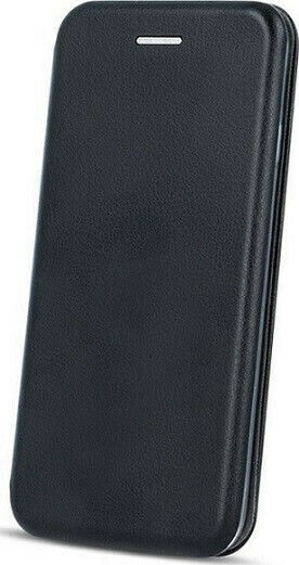 Elegance Buchen Sie Synthetisches Leder Schwarz (Galaxy A02s)