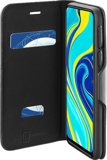 Cellular Line Book Piele artificială Negru (Redmi Note 9)
