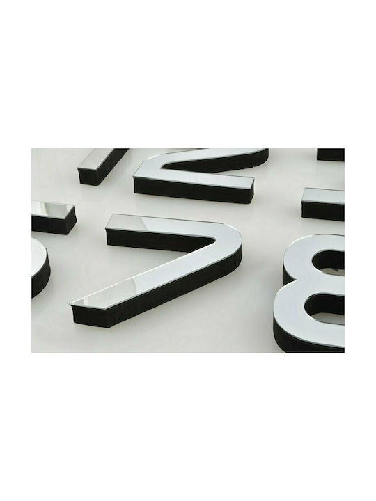 Ruhhy 3D Wall Clock Sticker Mirror Silver Ø60cm