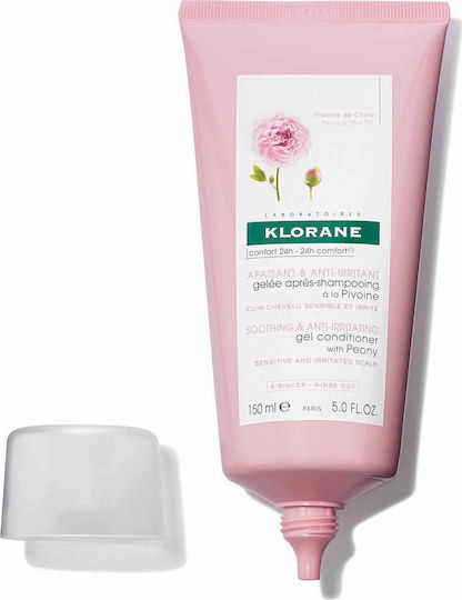 Klorane Soothing & Anti-Irritating Conditioner Hydration for All Hair Types with Peony for the Irritated and Sensitive Headgear 150ml