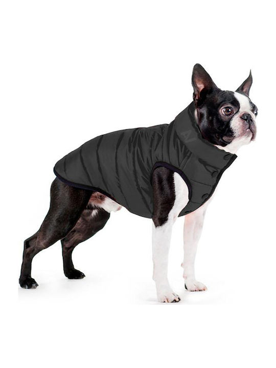 WauDog AiryVest One Black Waterproof Dog Coat with 40cm Back Length