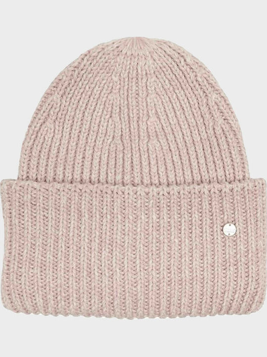 Beanie Beanie with Rib Knit Sepia Rose