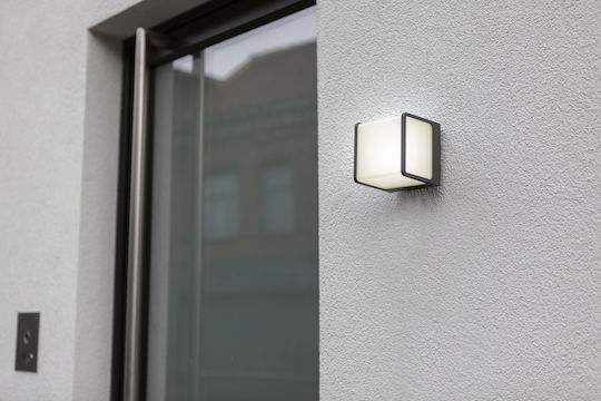 Lutec Doblo Επιτοίχια Εξωτερική Πλαφονιέρα LED IP54 14.5W με Θερμό Λευκό Φως 10x11x11εκ.