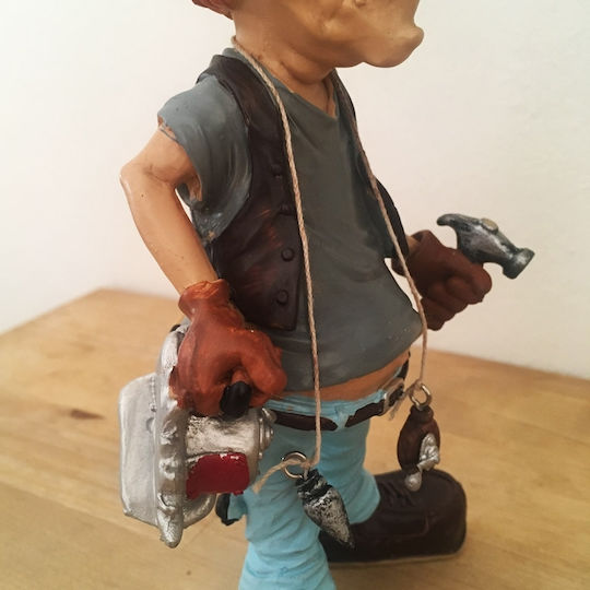 SP Souliotis Figurină Decorativă Statuetă Din Plastic Muncitor 10x6x18cm
