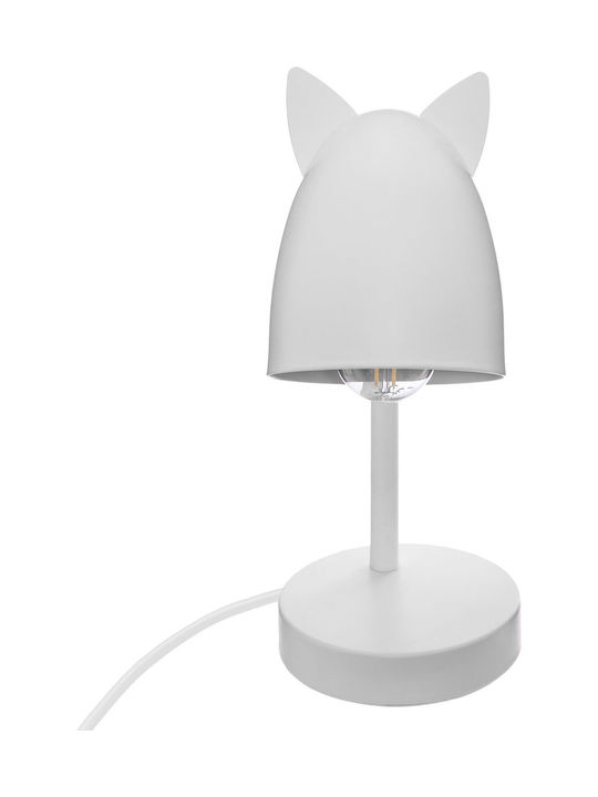 Atmosphera Kinder Nachttischlampe Ears Weiß 12.5x18x31εκ.
