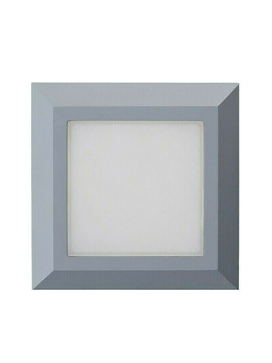 Viokef Leros Waterproof Wall-Mounted Outdoor Ceiling Light IP44 with Integrated LED Gray