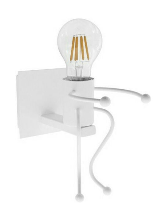 GloboStar Clay Modern Lamp Wall with Socket E27 White 12x17cm