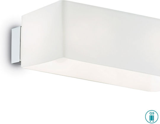 Ideal Lux Box AP2 Modern Lumină de Perete cu Soclu G9 Alb 20x14x7cm