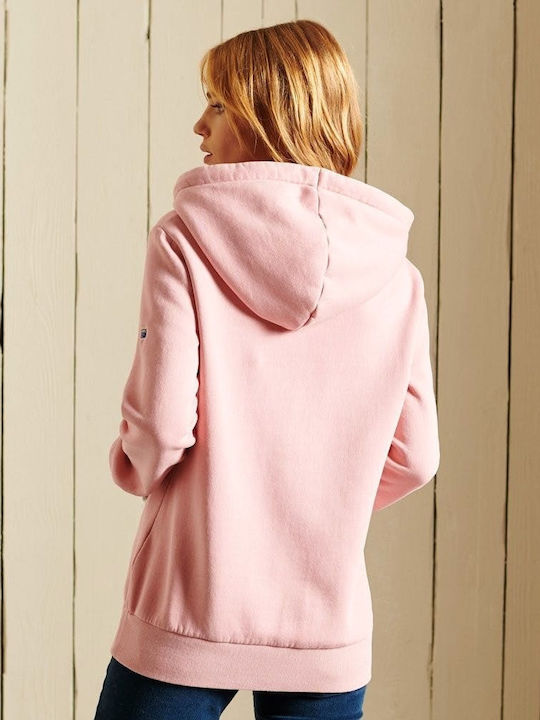 Vintage Logo Ac Lang Damen Sweatshirt Kapuzen Rosa