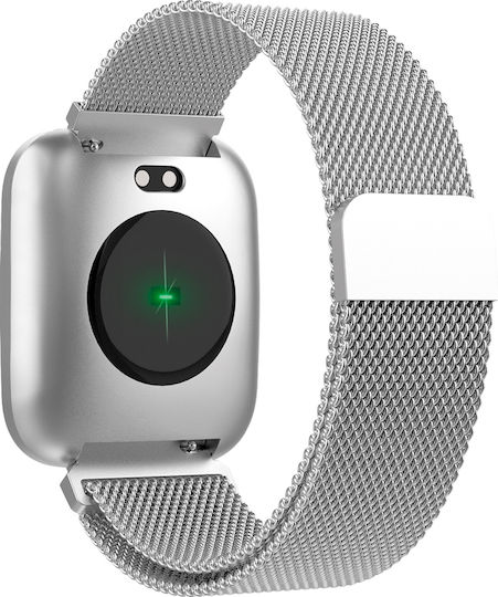 Forever ForeVigo 2 SW-310 Smartwatch με Παλμογράφο (Ασημί)