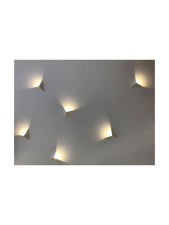 VK Lighting Φωτιστικό Τοίχου LED Λευκό 24.5x20.5εκ.