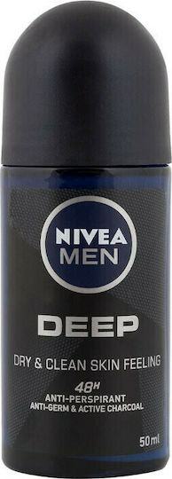 Nivea Men Deep Dry & Clean Feel Anti-perspirant Αποσμητικό 48h σε Roll-On 50ml