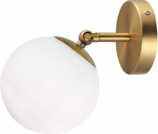 Aca Thetis Modern Lamp Wall with Socket E27 Gold 23cm