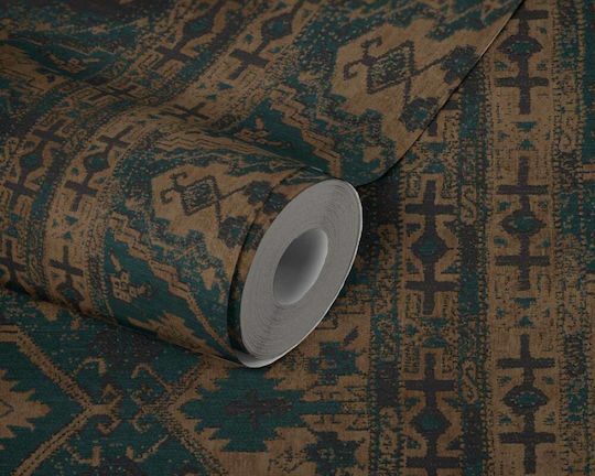 Tapet de Perete 1005x53cm Ethnic Vinil Verde Lavabil