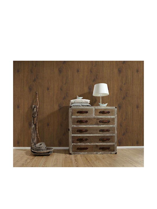 Tapet de Perete 1000x53cm Wood Stone Vinil Bej Lavabil