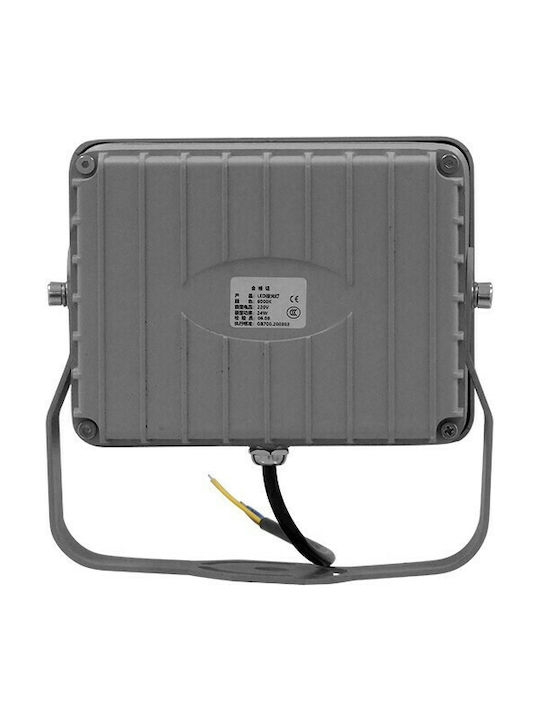 GloboStar FLOOD-XENA Outdoor Lamp LED Wall Washer 24W with Warm White Light IP67 Silver