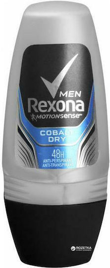 Rexona Men Cobalt 48h Dry Anti-perspirant Anti-transpirant Αποσμητικό 48h σε Roll-On 50ml