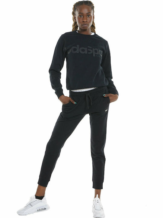 Lang Damen Sweatshirt Schwarz