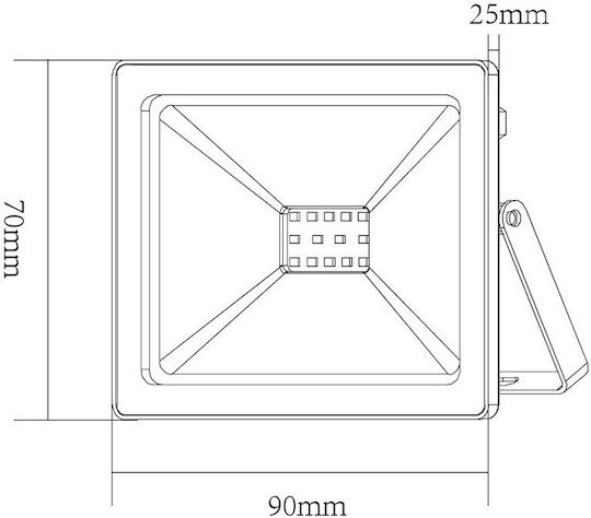 Aca Waterproof LED Floodlight 10W Cold White 6000K IP66