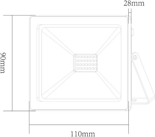 Aca Waterproof LED Floodlight 20W Green IP66