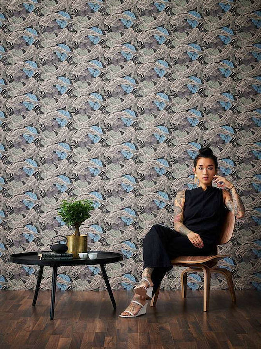 Wall Wallpaper Fishes Vinyl 1005x53cm Washable