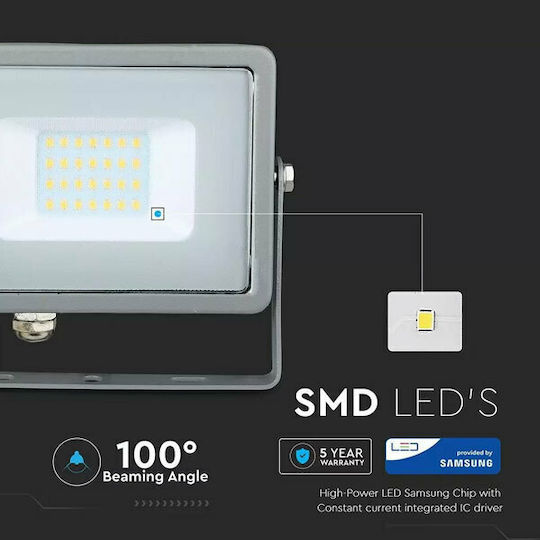 V-TAC Wasserdicht LED Flutlicht 20W Kaltweiß 6400K IP65