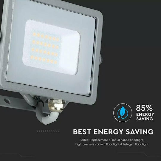 V-TAC Waterproof LED Floodlight 20W Natural White 4000K IP65