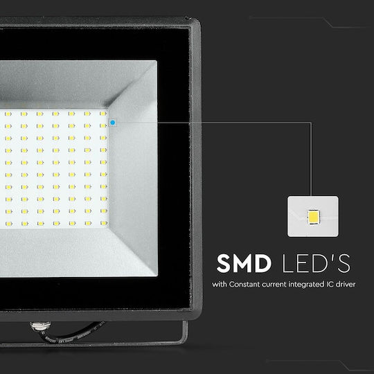 V-TAC Στεγανός Προβολέας LED 100W Ψυχρό Λευκό 6400K IP65