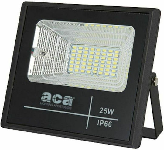 Aca Waterproof Solar LED Floodlight 60W Cold White 6000K with Remote Control IP66