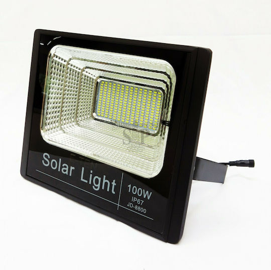 Factory Αδιάβροχος Слънчев LED Προβολέας 100W Студено бяло με Τηλεχειριστήριο IP66