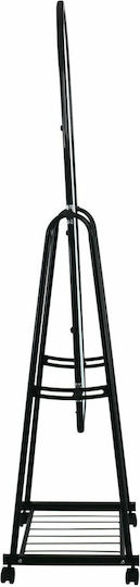 Woodwell Rolland Arched Floor Mirror With Black Metal Frame 160x43cm