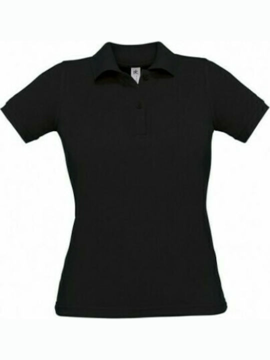 B&C Safran Pure Women's Short Sleeve Promotional Blouse Black PW455-002