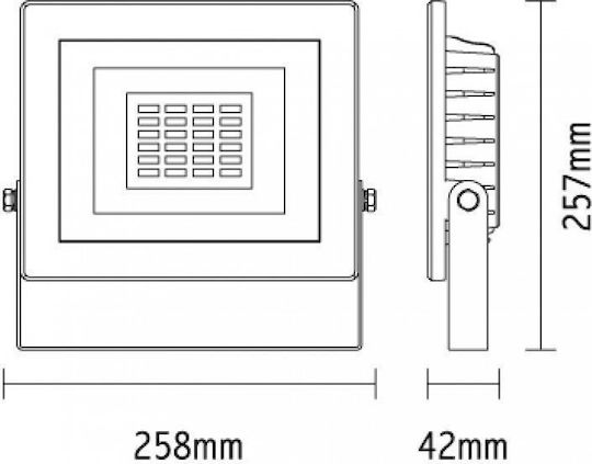 Aca Wasserdicht LED Flutlicht 50W Natürliches Weiß mit Bewegungssensor und Fotoküttaro IP66