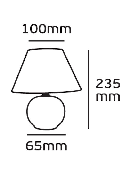 VK Lighting Ceramic Table Lamp for Socket E14 with Green Shade and Base
