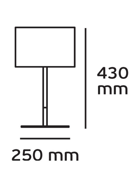VK Lighting Metal Table Lamp for Socket E27 with White Shade and Base