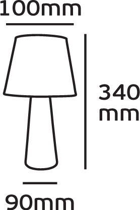 VK Lighting Κεραμικό Πορτατίφ για Ντουί E14 με Κόκκινο Καπέλο και Βάση
