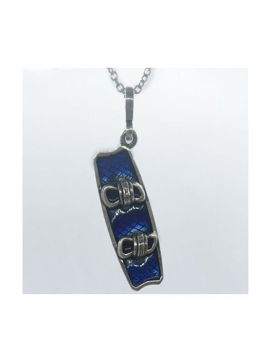 Kitesurf necklace with silver bindings