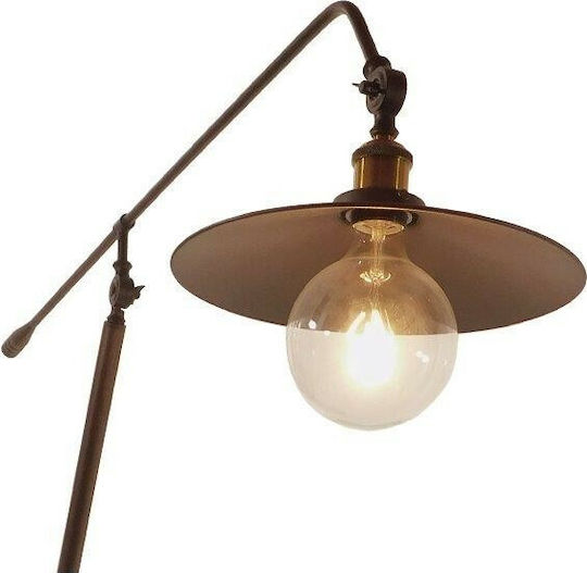 GloboStar Silene Vintage Φωτιστικό Δαπέδου Υ194εκ. Καφέ GloboStar Silene Vintage Φωτιστικό Δαπέδου Υ194εκ. Καφέ