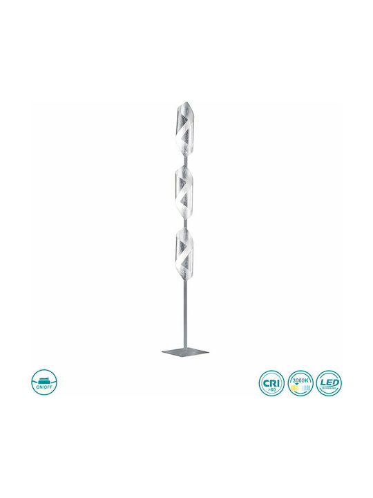 Wofi Safira LED Floor Lamp H142cm. Silver